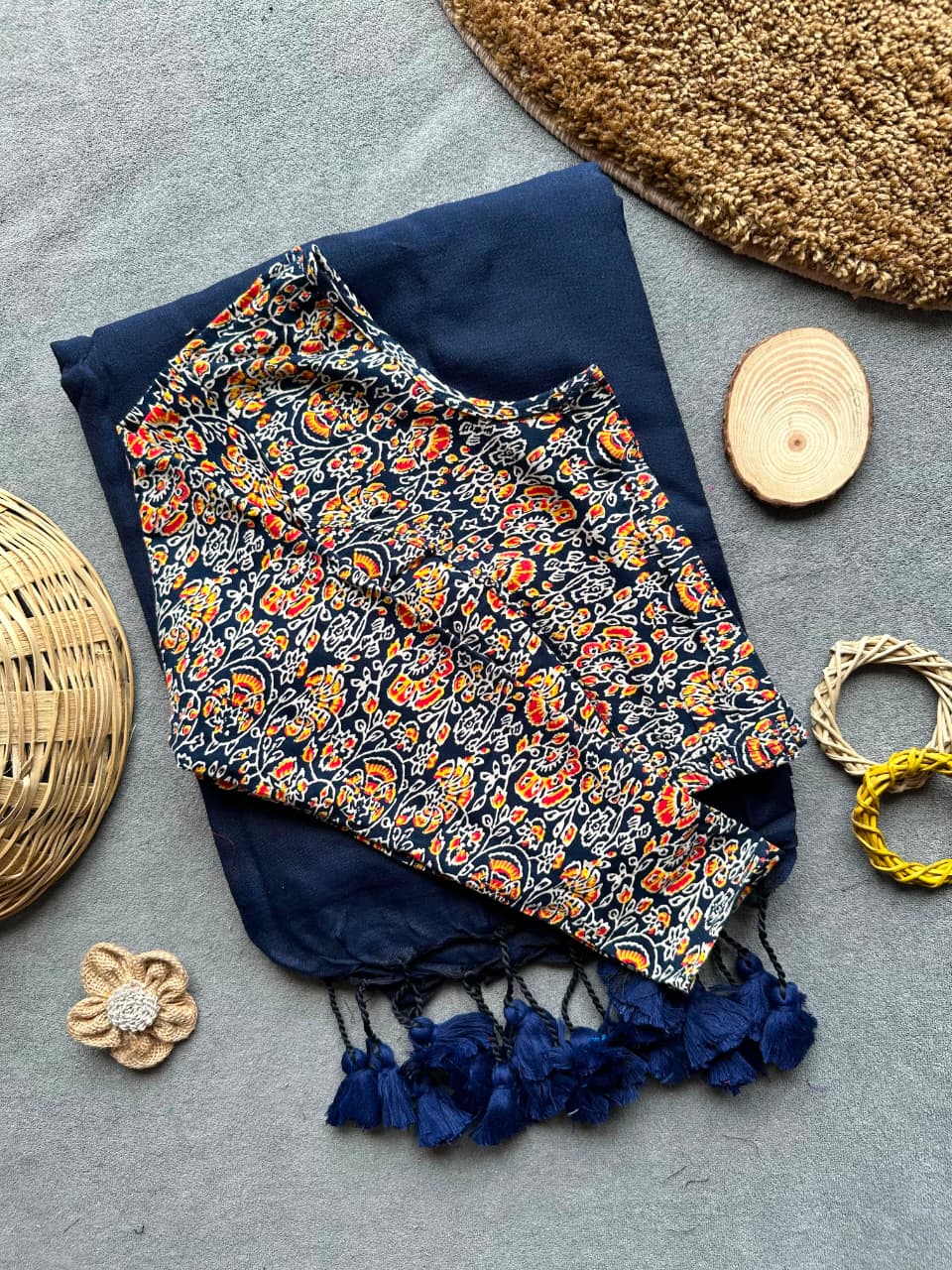Pure Khadi Cotton Plain Saree