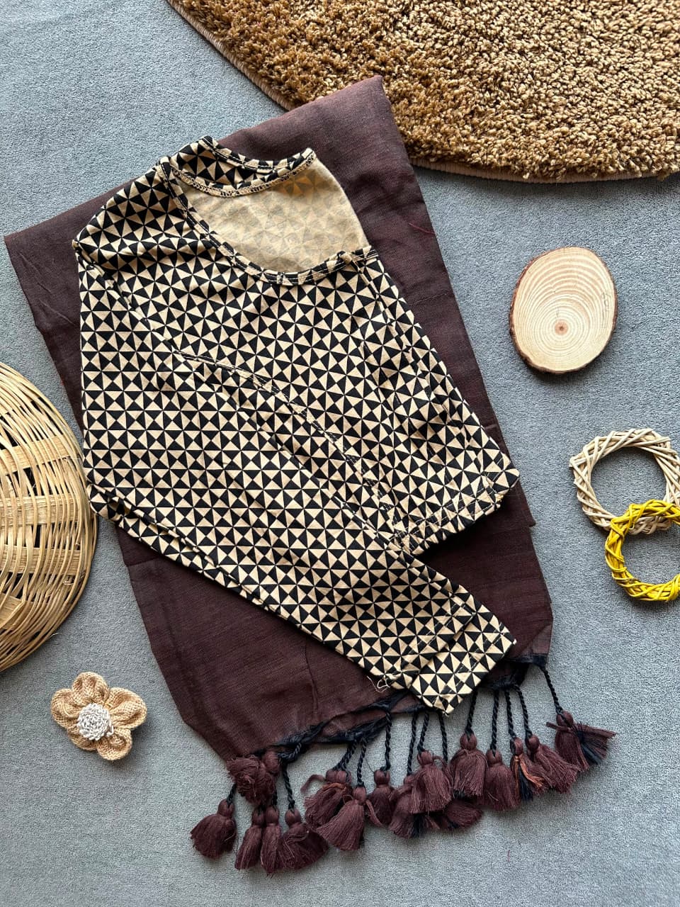 Pure Khadi Cotton Plain Saree