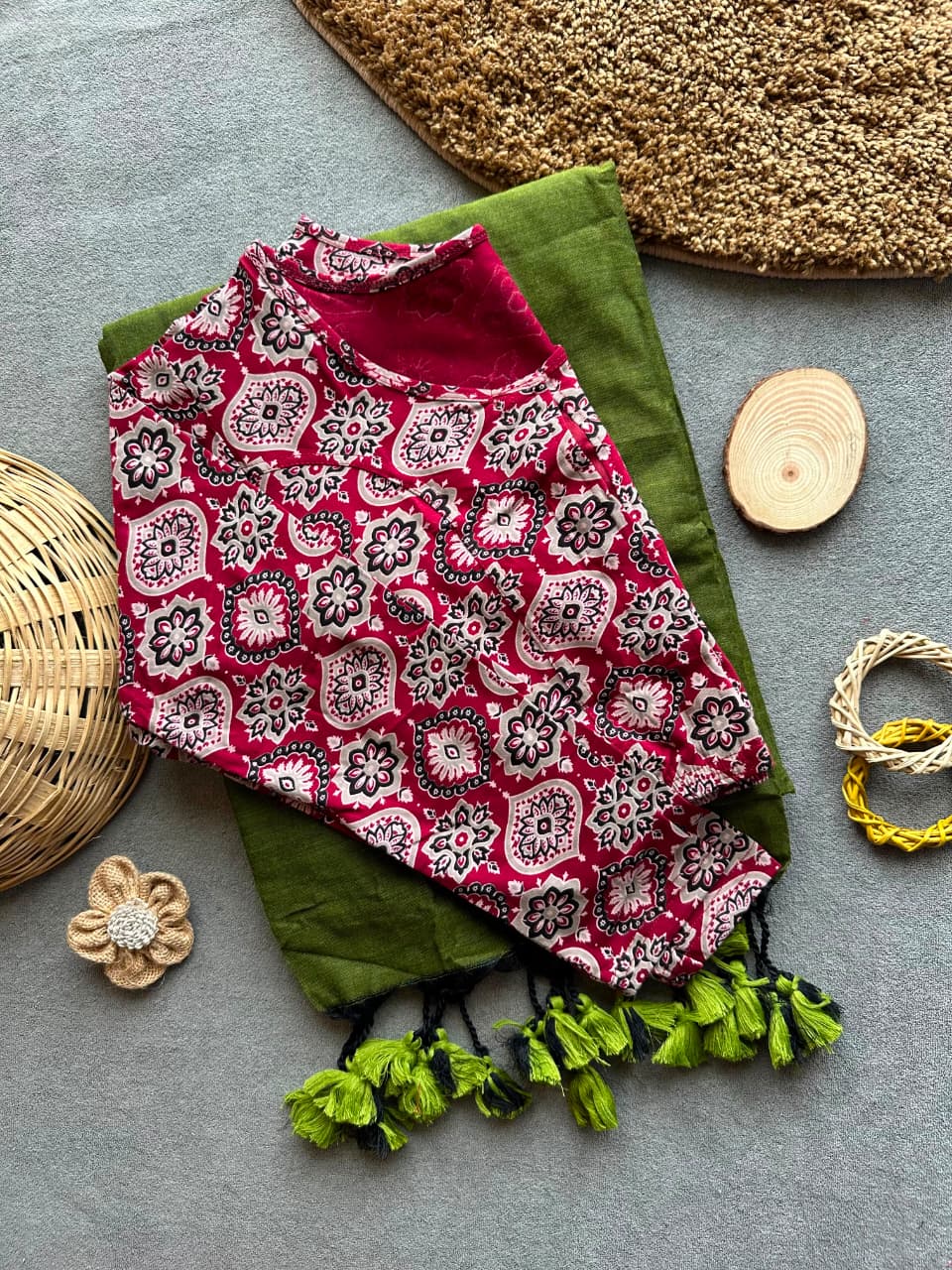 Pure Khadi Cotton Plain Saree