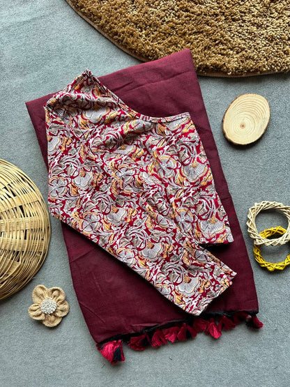 Pure Khadi Cotton Plain Saree