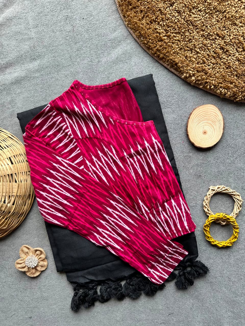 Pure Khadi Cotton Plain Saree