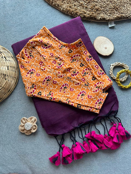 Pure Khadi Cotton Plain Saree