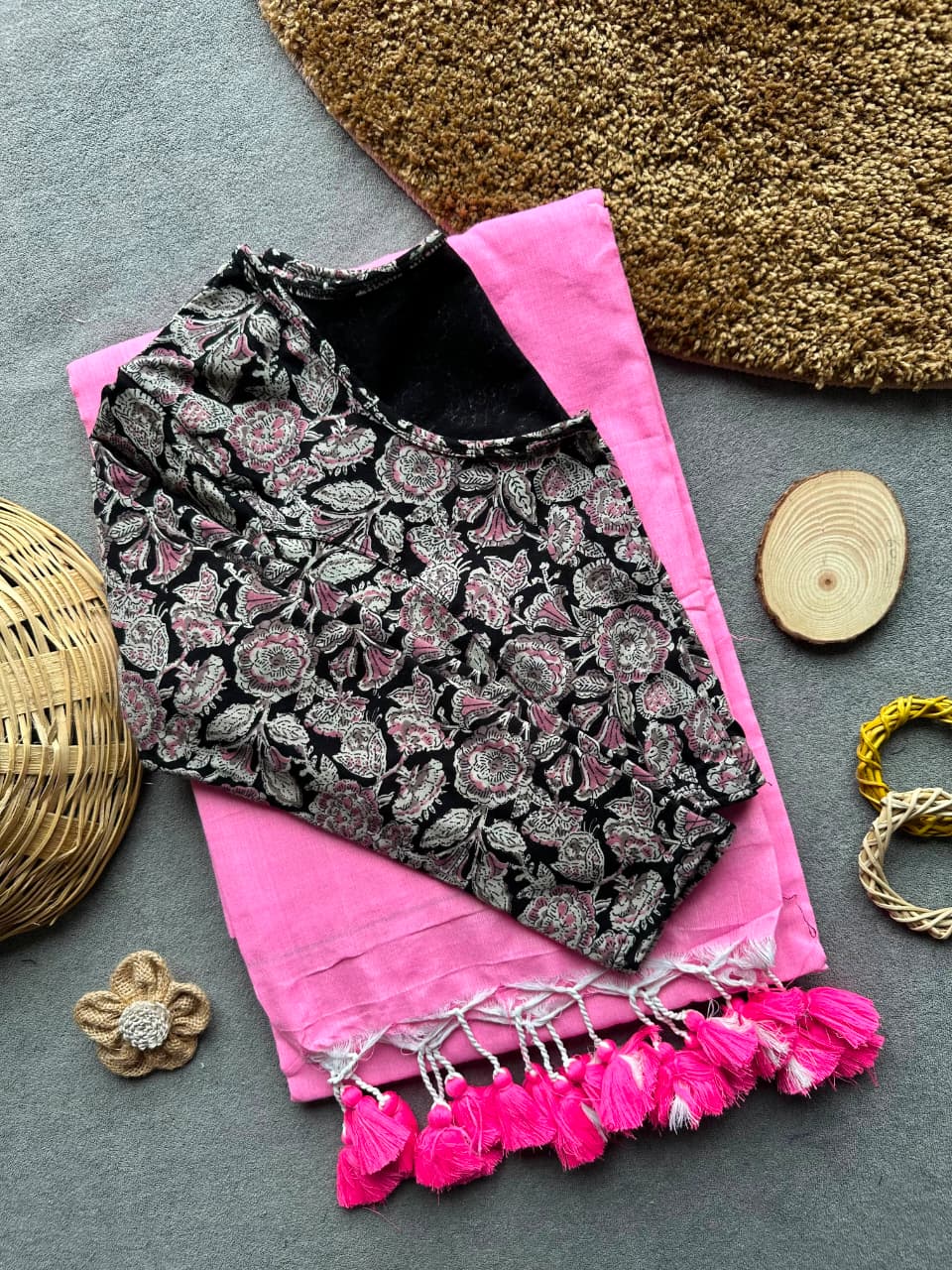 Pure Khadi Cotton Plain Saree