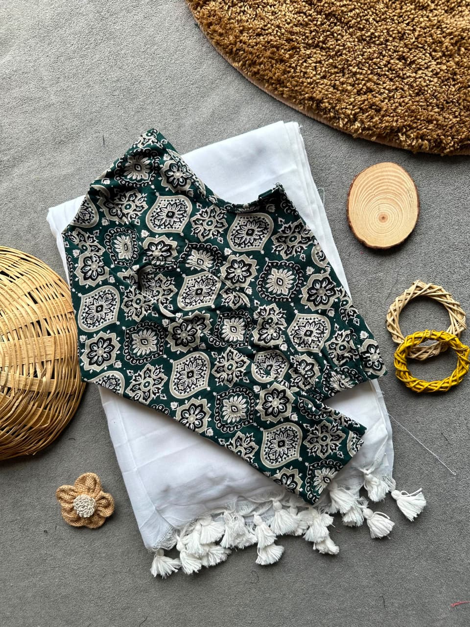 Pure Khadi Cotton Plain Saree