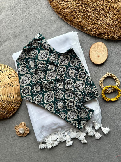 Pure Khadi Cotton Plain Saree