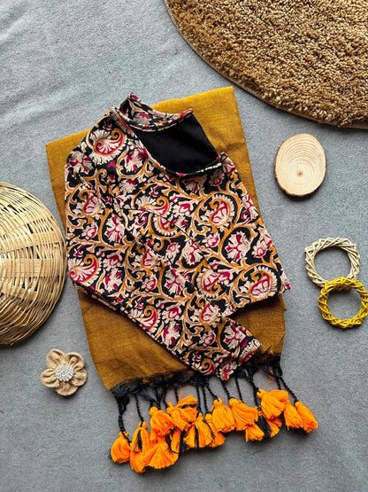 Pure Khadi Cotton Plain Saree