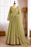 Trending ZMY Silk Embroidery Sequence Work Gown
