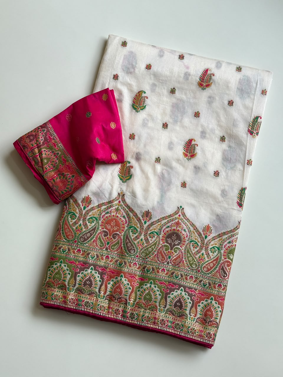 Rajwadi Pashmina Silk Zari Weaving Work Saree