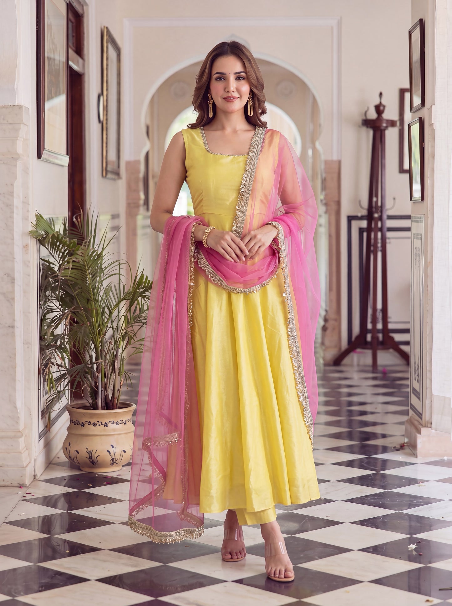 Glass Roman Silk Anarkali