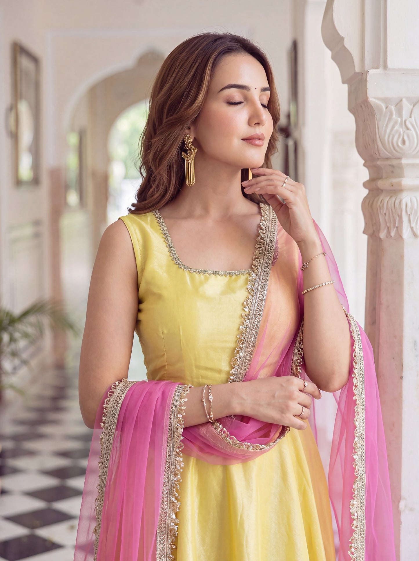 Glass Roman Silk Anarkali