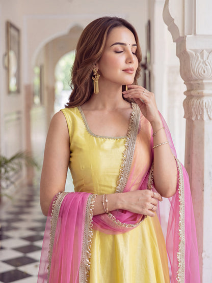Glass Roman Silk Anarkali
