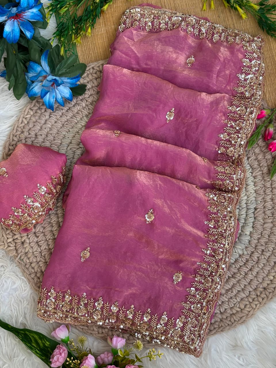 Very Soft Elegant Rich Look Fendy Sartin Saree