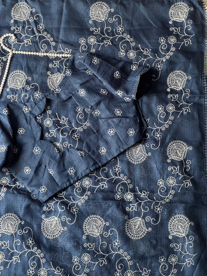 Premium Pure Kota Doriya Multi Thread Zaal Work Saree