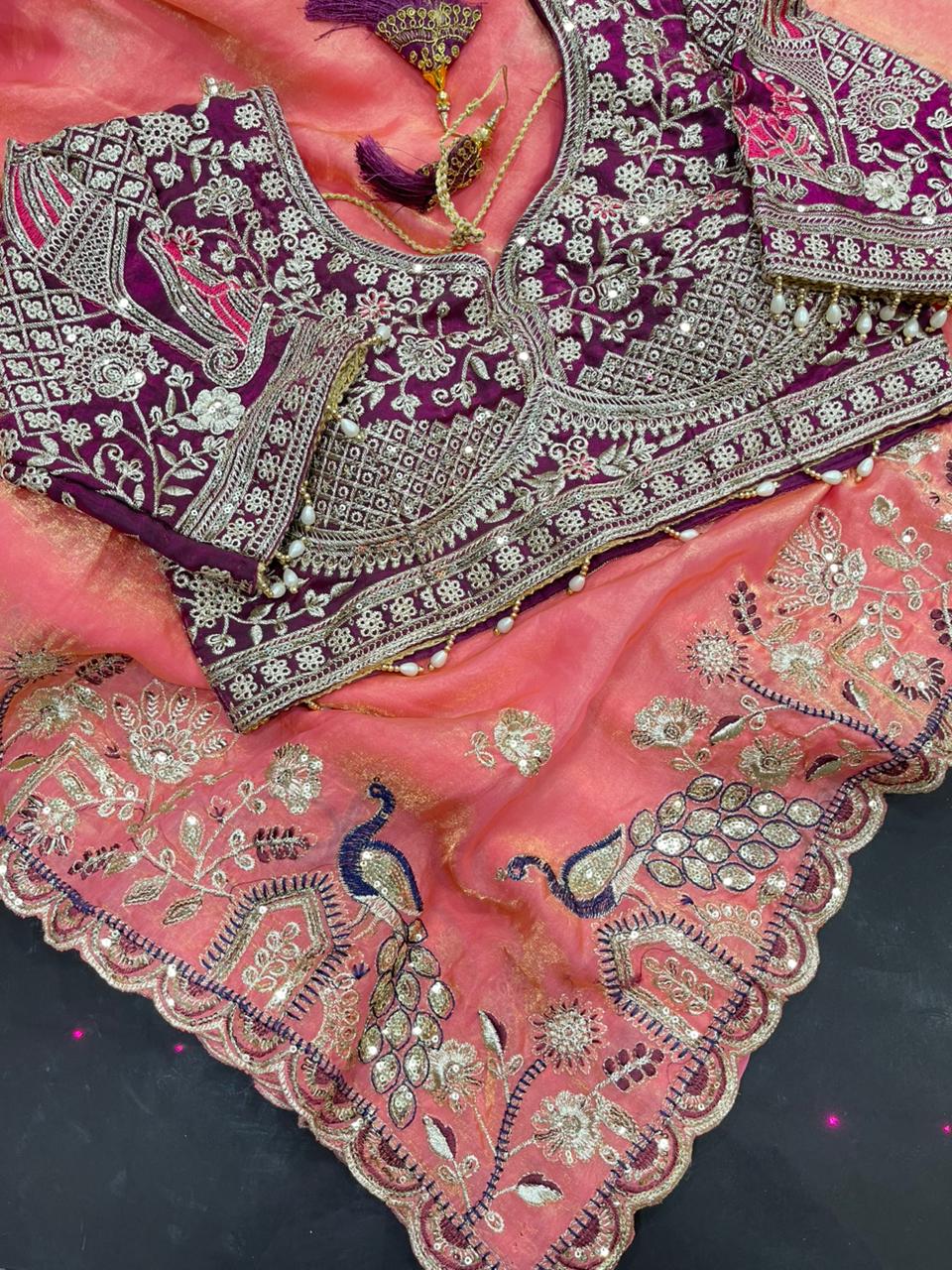 Very Soft Elegant Rich Look Sartin Saree
