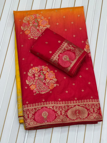 Rangrez Rani – Pure Dola Silk Meena Weave Saree
