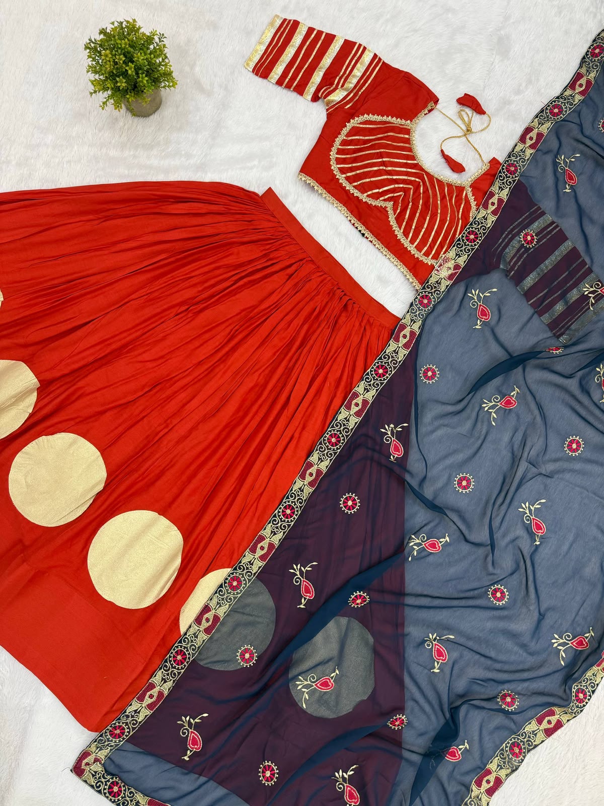 Premium Magenta Rayon Lehenga Choli with Heavy Vintage Embroidered Dupatta