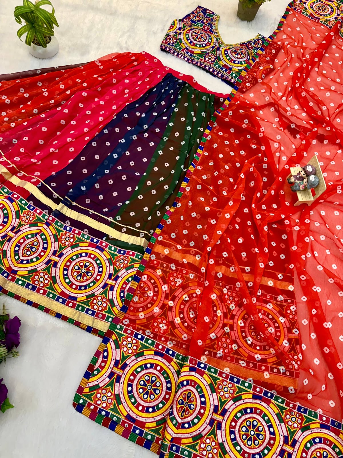 Navratri Special Faux Georgette Embroidery Work Lehenga