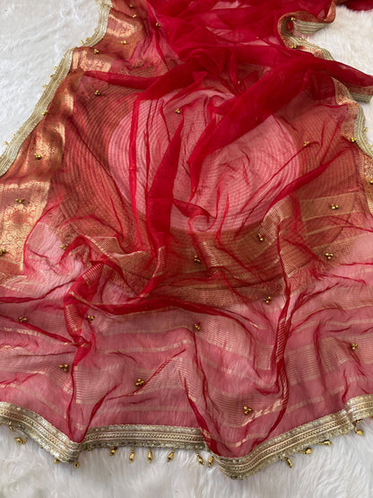 Most Viral Ghunghroo Tissue Fabric With Jacquard Work Saree