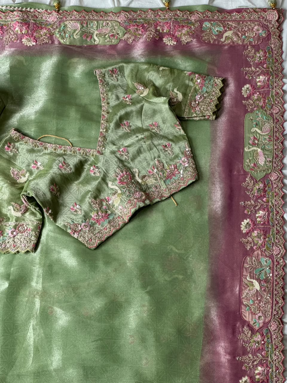 Premium Dola Silk Saree with Coding & Multicolor Sequin Work