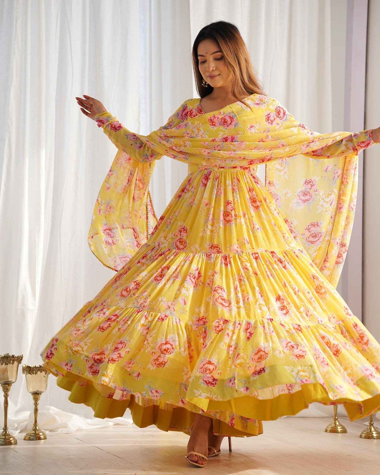 Huge Flair 8.25 MTR Anarkali Gown With Digital Print