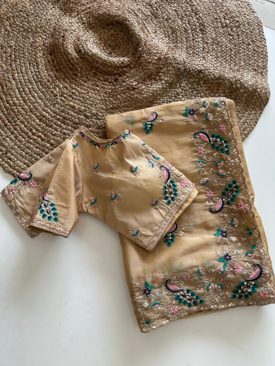 Beautifull Soft Rich Silk With Embroidery Work Saree