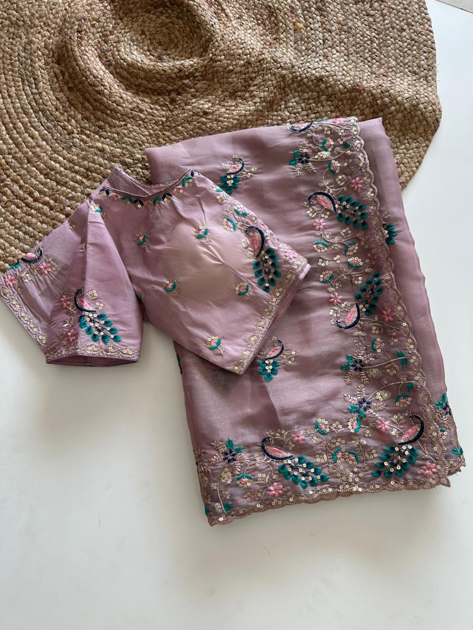 Beautifull Soft Rich Silk With Embroidery Work Saree