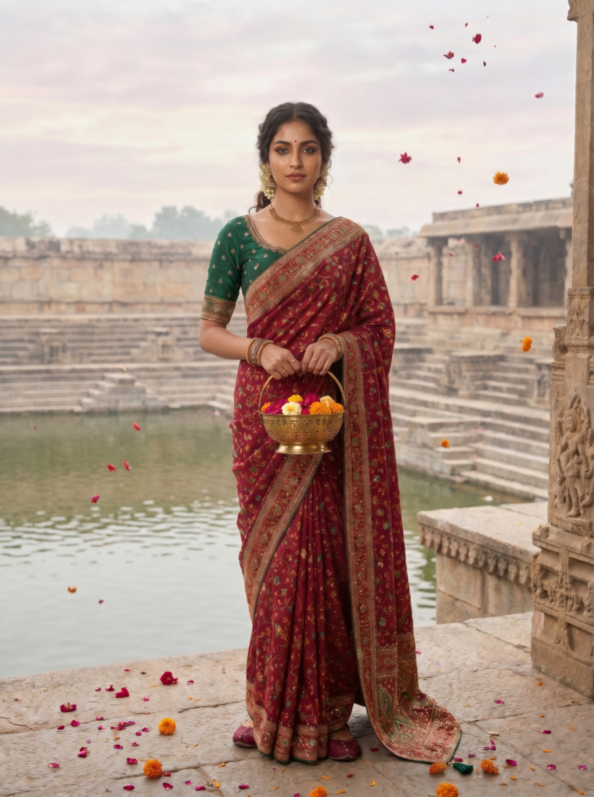 Pure Heavy Rajwada Pashmina Silk saree