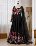 Heavy Organza Tabby Silk Anarkali Gown In 4 Meter Huge Flair