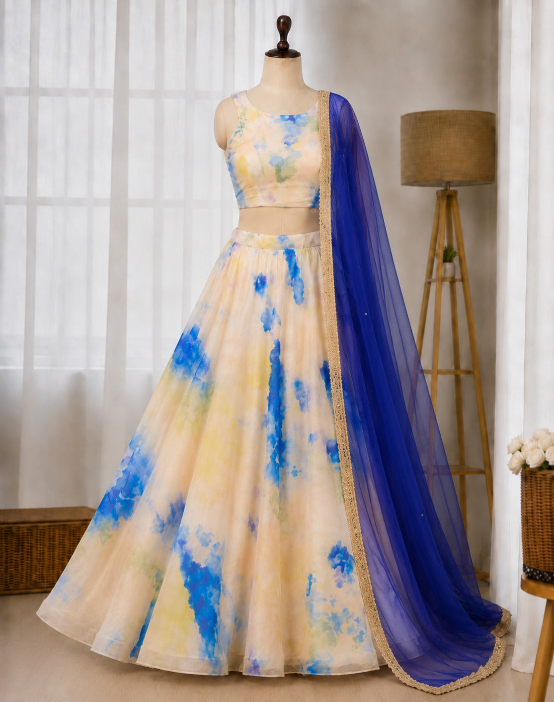 Jimmy Organza Printed Lehenga Set