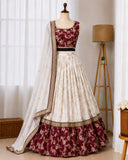 DRESS BAZZAR DESIGNER JACQUARD WEDDING WEAR TRENDY LEHENGA CHOLI