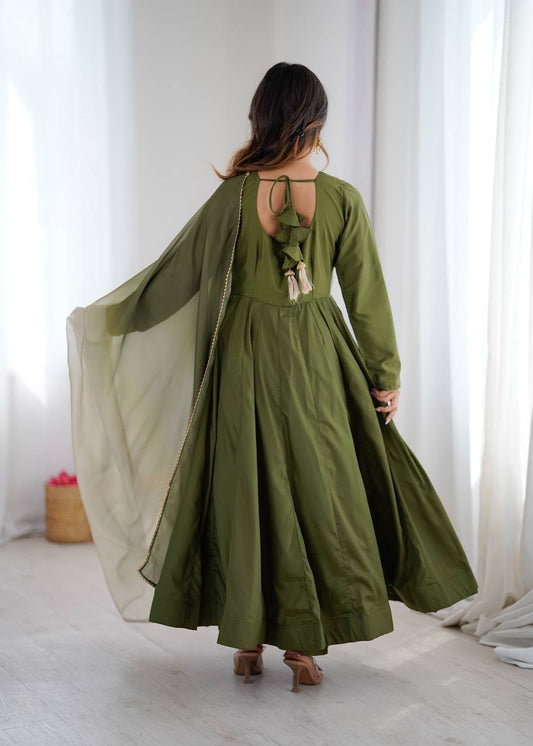 French Embroidered Gown Suit Set