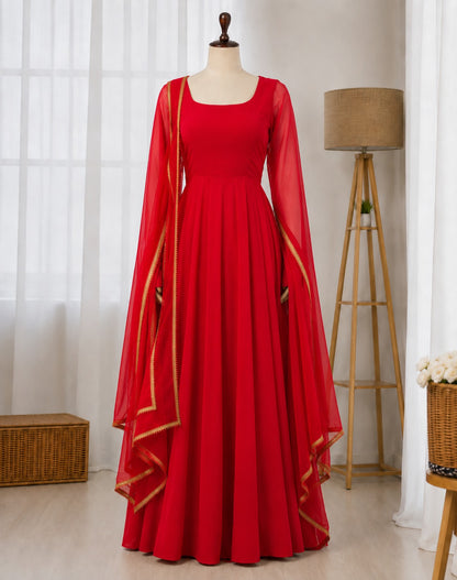 Tibby Silk Anarkali Suit Set