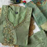 Latest Handwork Roman Silk Kurti Set