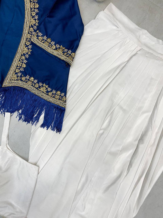 Creap Silk With Moti Lace Work Koti Blouse