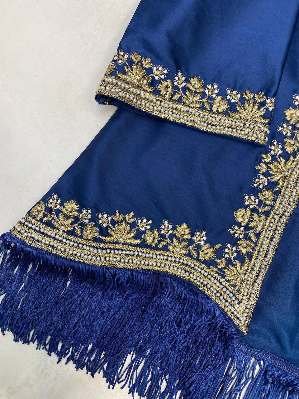 Creap Silk With Moti Lace Work Koti Blouse