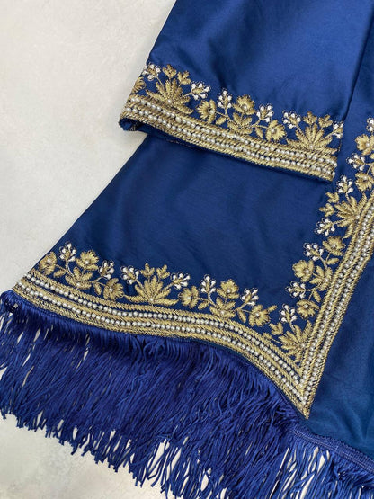 Creap Silk With Moti Lace Work Koti Blouse