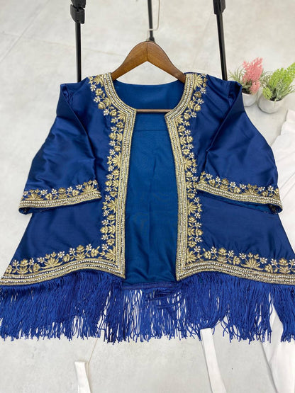Creap Silk With Moti Lace Work Koti Blouse