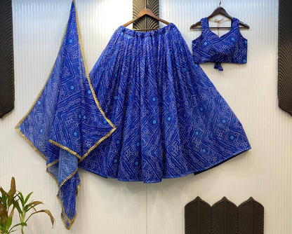 Special Printed Georgette Print Work Lehenga