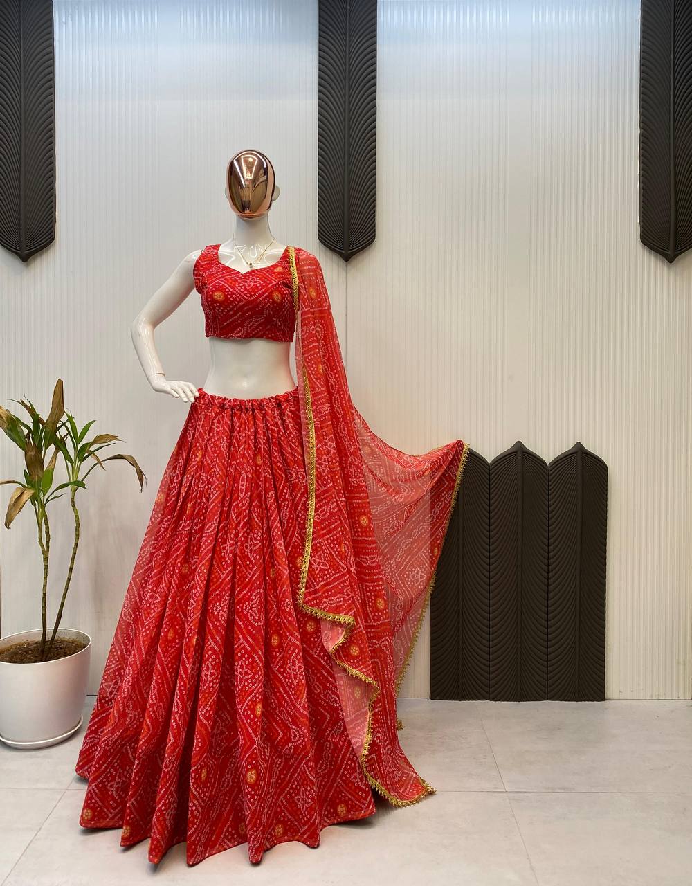 Special Printed Georgette Print Work Lehenga