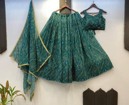 Special Printed Georgette Print Work Lehenga