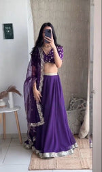 Foux Gorgette Thread With Sequence With Micro Inner Lehenga Choli
