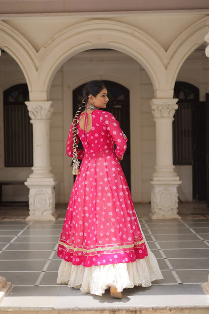 Kora Cotton Navratri Special Plain Work Lehenga