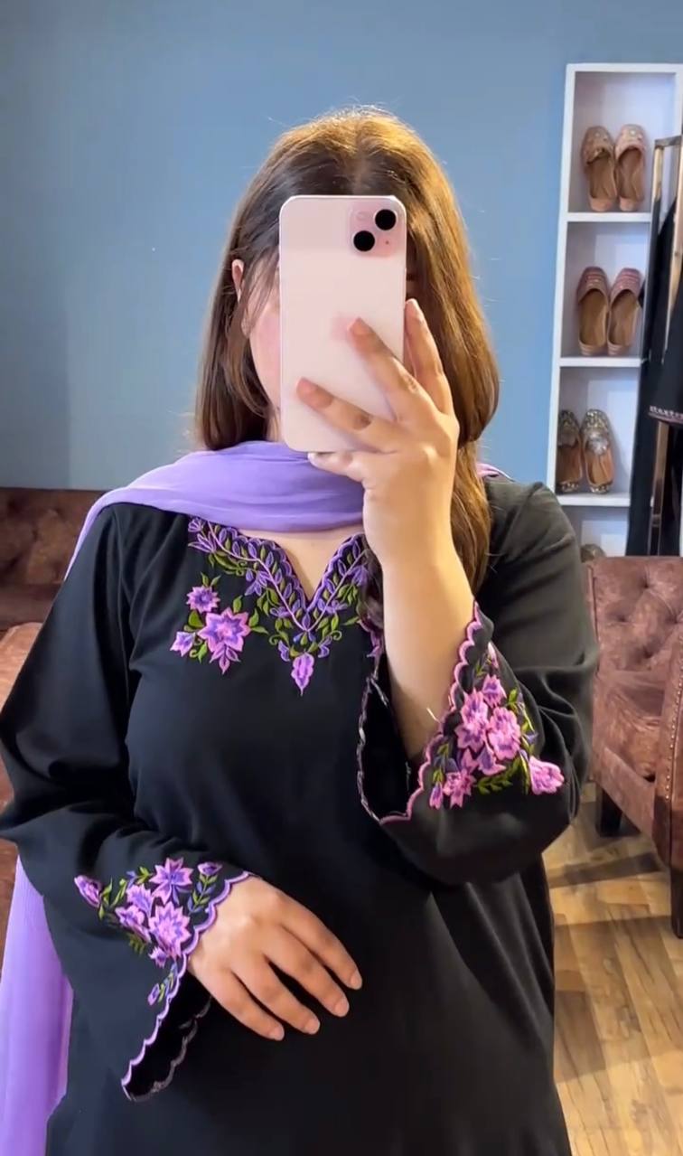 Riyon Silk With Embroidery Work Top And Farshi Plazzo