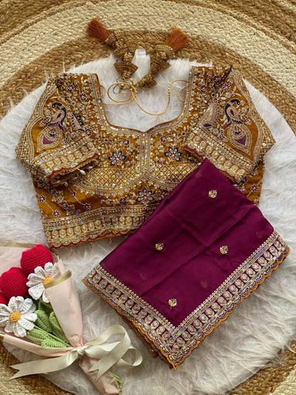 Beautiful Soft Rangoli Silk With Sequins Jari & thread Embroidery Work Saree