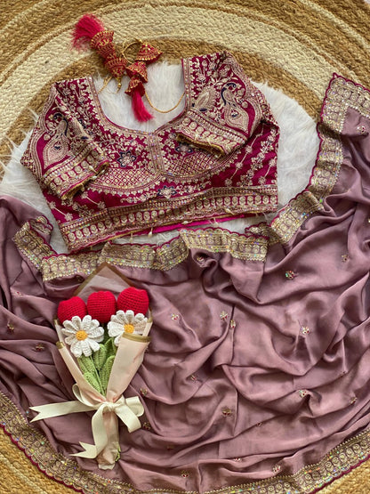 Beautiful Soft Rangoli Silk With Sequins Jari & thread Embroidery Work Saree