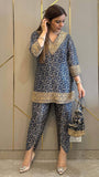 Pure Mul Cotton With Embroidry Work Top Pent