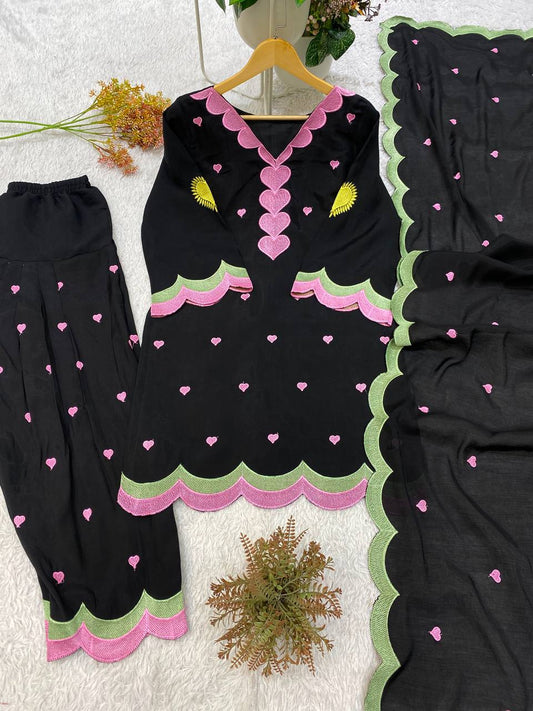 Blush Petal Chanderi Suit Set