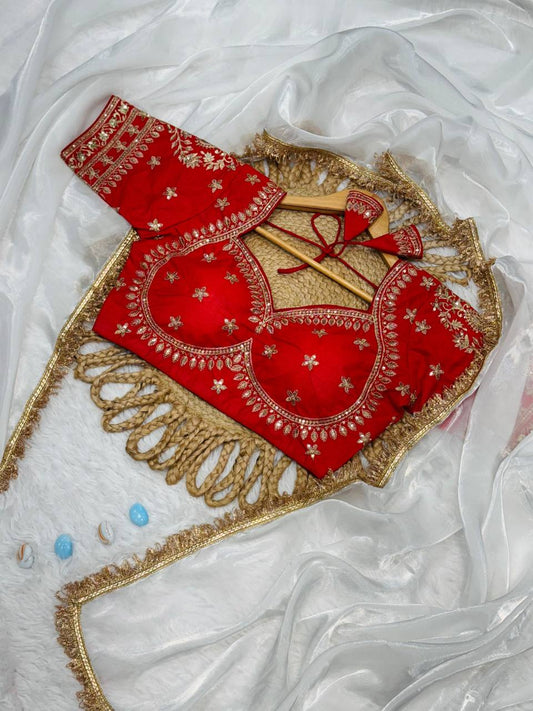 Tissue Silk Saree with Contrast Blouse