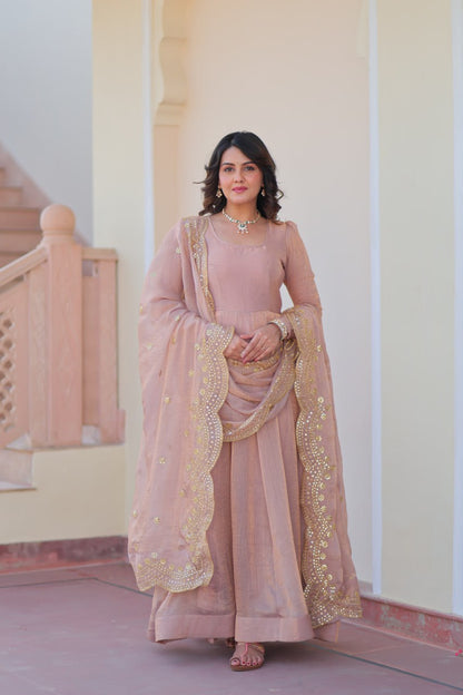 TRENDING VIRAL FANDY CHIFFON SILK GOWN