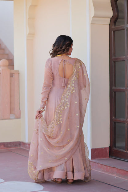TRENDING VIRAL FANDY CHIFFON SILK GOWN